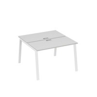 А4 Б3 170 СЕ (Серый/Белый) Рабочая станция на каркасе TRE столы 2х120