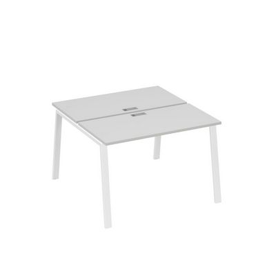 А4 Б3 170 СЕ (Серый/Белый) Рабочая станция на каркасе TRE столы 2х120