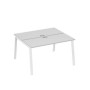 А4 Б3 171 СЕ (Серый/Белый) Рабочая станция на каркасе TRE столы 2х140
