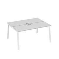 А4 Б3 172 СЕ (Серый/Белый) Рабочая станция на каркасе TRE столы 2х160