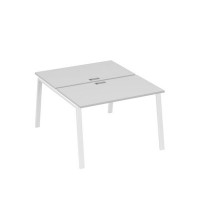 А4 Б3 173 СЕ (Серый/Белый) Рабочая станция на каркасе TRE столы 2х120