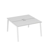 А4 Б3 174 СЕ (Серый/Белый) Рабочая станция на каркасе TRE столы 2х140