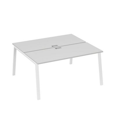 А4 Б3 175 СЕ (Серый/Белый) Рабочая станция на каркасе TRE столы 2х160