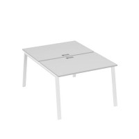 А4 Б3 176 СЕ (Серый/Белый) Рабочая станция на каркасе TRE столы 2х120