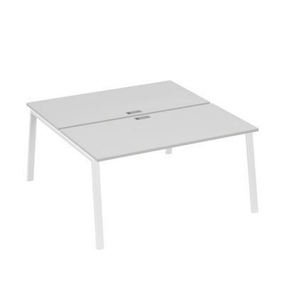 А4 Б3 178 СЕ (Серый/Белый) Рабочая станция на каркасе TRE столы 2х160