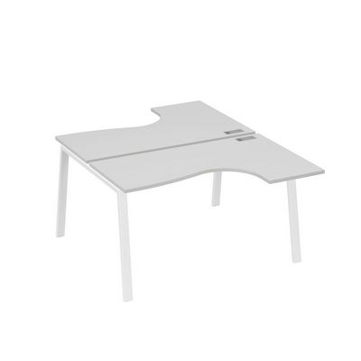 А4 Б3 181 СЕ (Серый/Белый) Рабочая станция опоры TRE столы 2х140 Классика