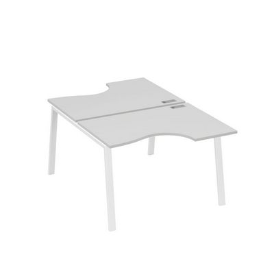 А4 Б3 183 СЕ (Серый/Белый) Рабочая станция опоры TRE столы 2х120 Классика