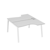 А4 Б3 184 СЕ (Серый/Белый) Рабочая станция опоры TRE столы 2х140 Классика