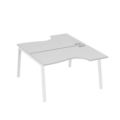 А4 Б3 184 СЕ (Серый/Белый) Рабочая станция опоры TRE столы 2х140 Классика
