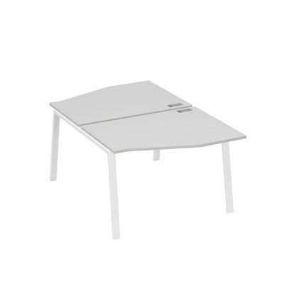 А4 Б3 189 СЕ (Серый/Белый) Рабочая станция каркас TRE столы 2х120 Техно