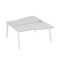 А4 Б3 191 СЕ (Серый/Белый) Рабочая станция каркас TRE столы 2х160 Техно