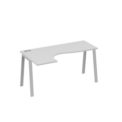 А4 С3 035 СЕ (Серый/Серый) Стол эргономичный левый "Классика" на металлокаркасе TRE