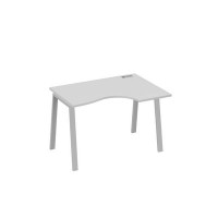 А4 С3 042 СЕ (Серый/Серый) Стол эргономичный правый "Классика" на металлокаркасе TRE