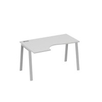 А4 С3 043 СЕ (Серый/Серый) Стол эргономичный левый "Классика" на металлокаркасе TRE