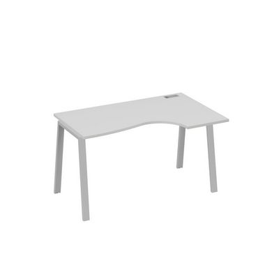 А4 С3 044 СЕ (Серый/Серый) Стол эргономичный правый "Классика" на металлокаркасе TRE