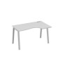 А4 С3 044 СЕ (Серый/Серый) Стол эргономичный правый "Классика" на металлокаркасе TRE