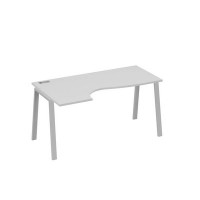 А4 С3 045 СЕ (Серый/Серый) Стол эргономичный левый "Классика" на металлокаркасе TRE
