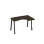 А4 А3 032 ВТ (Венге темный/Антрацит) Стол эргономичный правый "Классика" на металлокаркасе TRE
