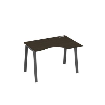 А4 А3 042 ВТ (Венге темный/Антрацит) Стол эргономичный правый "Классика" на металлокаркасе TRE