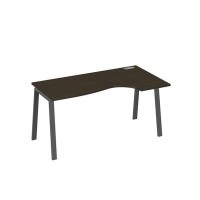 А4 А3 046 ВТ (Венге темный/Антрацит) Стол эргономичный правый "Классика" на металлокаркасе TRE