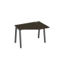 А4 А3 052 ВТ (Венге темный/Антрацит) Стол эргономичный правый "Техно" на металлокаркасе TRE