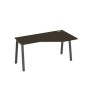 А4 А3 056 ВТ (Венге темный/Антрацит) Стол эргономичный правый "Техно" на металлокаркасе TRE