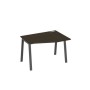 А4 А3 062 ВТ (Венге темный/Антрацит) Стол эргономичный правый "Техно" на металлокаркасе TRE