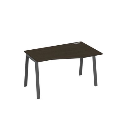 А4 А3 064 ВТ (Венге темный/Антрацит) Стол эргономичный правый "Техно" на металлокаркасе TRE