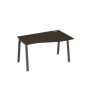 А4 А3 064 ВТ (Венге темный/Антрацит) Стол эргономичный правый "Техно" на металлокаркасе TRE