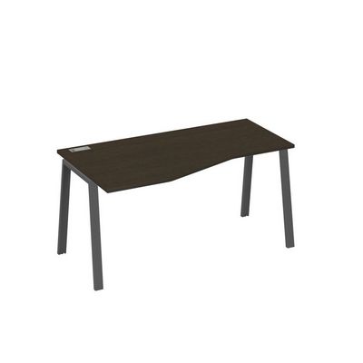 А4 А3 065 ВТ (Венге темный/Антрацит) Стол эргономичный левый "Техно" на металлокаркасе TRE