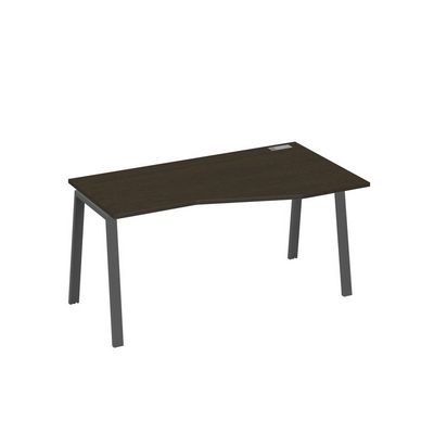 А4 А3 066 ВТ (Венге темный/Антрацит) Стол эргономичный правый "Техно" на металлокаркасе TRE
