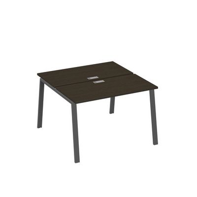 А4 А3 170 ВТ (Венге темный/Антрацит) Рабочая станция на каркасе TRE столы 2х120