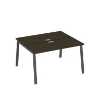 А4 А3 171 ВТ (Венге темный/Антрацит) Рабочая станция на каркасе TRE столы 2х140
