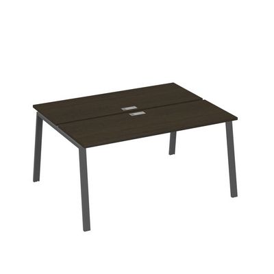 А4 А3 172 ВТ (Венге темный/Антрацит) Рабочая станция на каркасе TRE столы 2х160