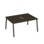 А4 А3 172 ВТ (Венге темный/Антрацит) Рабочая станция на каркасе TRE столы 2х160