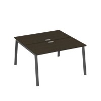 А4 А3 174 ВТ (Венге темный/Антрацит) Рабочая станция на каркасе TRE столы 2х140