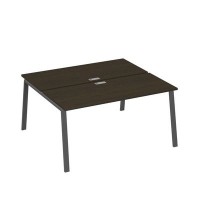 А4 А3 175 ВТ (Венге темный/Антрацит) Рабочая станция на каркасе TRE столы 2х160