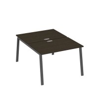 А4 А3 176 ВТ (Венге темный/Антрацит) Рабочая станция на каркасе TRE столы 2х120