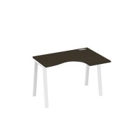 А4 Б3 032 ВТ (Венге темный/Белый) Стол эргономичный правый "Классика" на металлокаркасе TRE