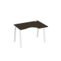 А4 Б3 042 ВТ (Венге темный/Белый) Стол эргономичный правый "Классика" на металлокаркасе TRE