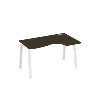 А4 Б3 044 ВТ (Венге темный/Белый) Стол эргономичный правый "Классика" на металлокаркасе TRE