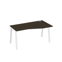 А4 Б3 066 ВТ (Венге темный/Белый) Стол эргономичный правый "Техно" на металлокаркасе TRE