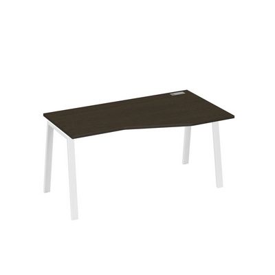 А4 Б3 066 ВТ (Венге темный/Белый) Стол эргономичный правый "Техно" на металлокаркасе TRE
