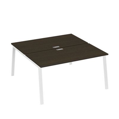 А4 Б3 178 ВТ (Венге темный/Белый) Рабочая станция на каркасе TRE столы 2х160