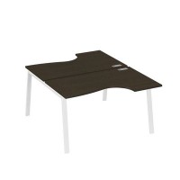 А4 Б3 184 ВТ (Венге темный/Белый) Рабочая станция опоры TRE столы 2х140 Классика