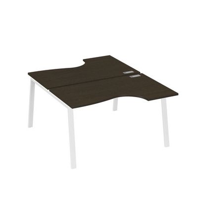 А4 Б3 184 ВТ (Венге темный/Белый) Рабочая станция опоры TRE столы 2х140 Классика