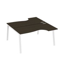 А4 Б3 185 ВТ (Венге темный/Белый) Рабочая станция опоры TRE столы 2х160 Классика