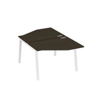 А4 Б3 186 ВТ (Венге темный/Белый) Рабочая станция опоры TRE со столами Техно 2х120