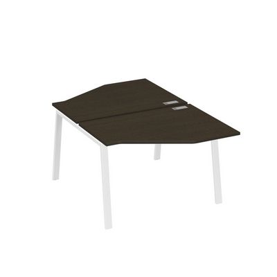 А4 Б3 186 ВТ (Венге темный/Белый) Рабочая станция опоры TRE со столами Техно 2х120