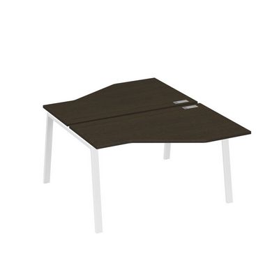 А4 Б3 187 ВТ (Венге темный/Белый) Рабочая станция опоры TRE со столами Техно 2х140